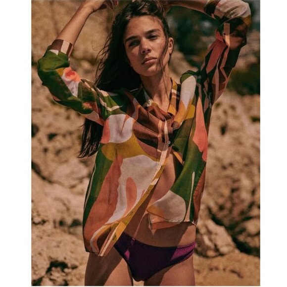 Sézane x Rafael Uriegas Pierro Shirt / Size 36 / US 4 / Lugar Button Down - Picture 3 of 9